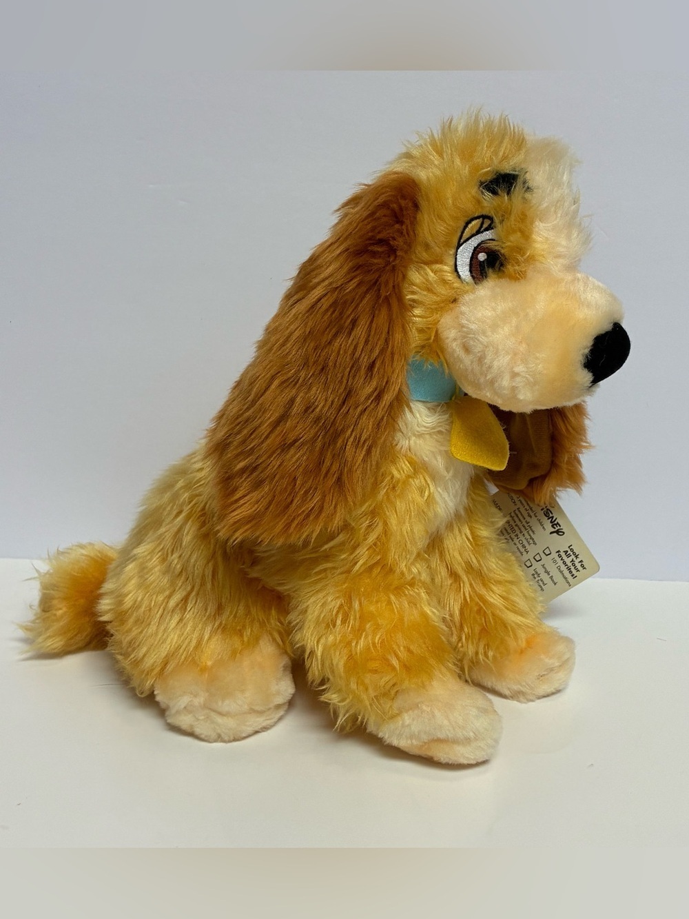 Disney Parks 13” Lady and the Tramp Plush Cocker Spaniel Dog 2000 Toy Factory